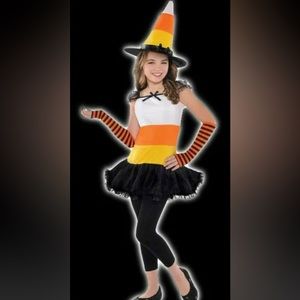 Candy Corn Charmer Girls XL (14-16) 5 Piece Costume